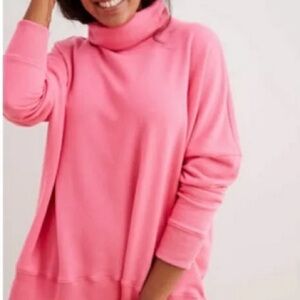 Aerie Mock Neck Pink Pullover Sweatshirt Women’s Small